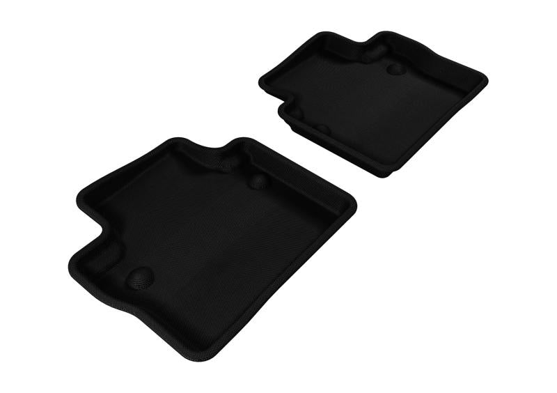 3D MAXpider 2007-2016 Volvo S80 Kagu 2nd Row Floormats - Black L1VV00221509