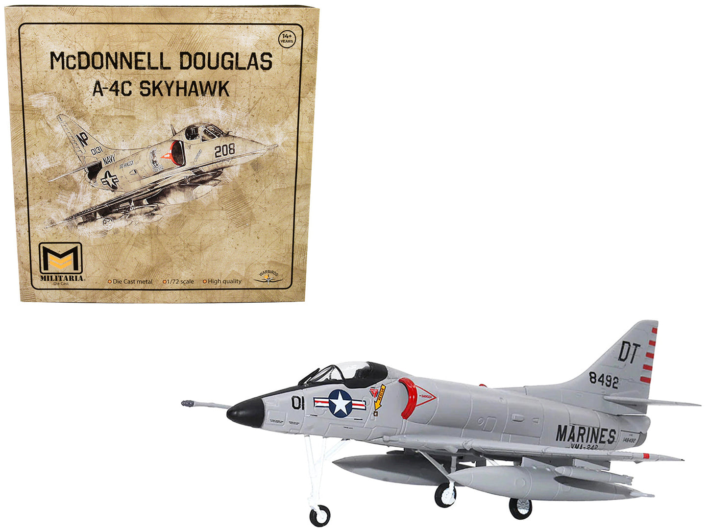 McDonnell Douglas A-4C Skyhawk Attack Aircraft "US Navy" 1/72 Diecast Model by Militaria Die Cast free shipping USA