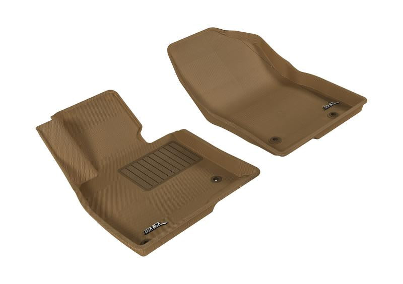 3D MAXpider 2014-2019 Mazda Mazda3/Mazda6 Kagu 1st Row Floormat - Tan L1MZ04011502