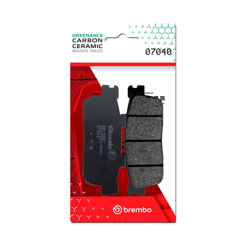 Brembo OE SYM Gts/SYM Wolf/SYM CruiSYM/TGB X-Motion Carbon Ceramic Brake Pad - Rear 07040