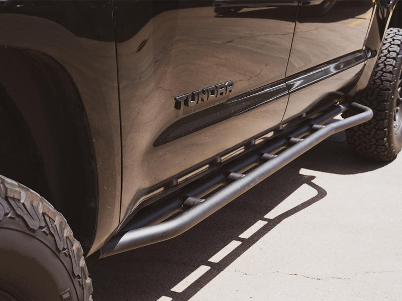 Cali Raised LED Cali Raised 14-21 Toyota Tundra Trail Edition Rock Sliders - No Kick Out / Powder Coat CR2803