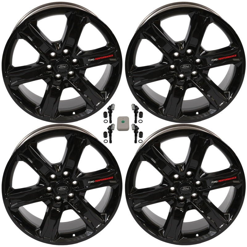 Ford Racing 2024 F-150 22x9.5in Gloss Black Wheel Kit M-1007K-S2295GBA