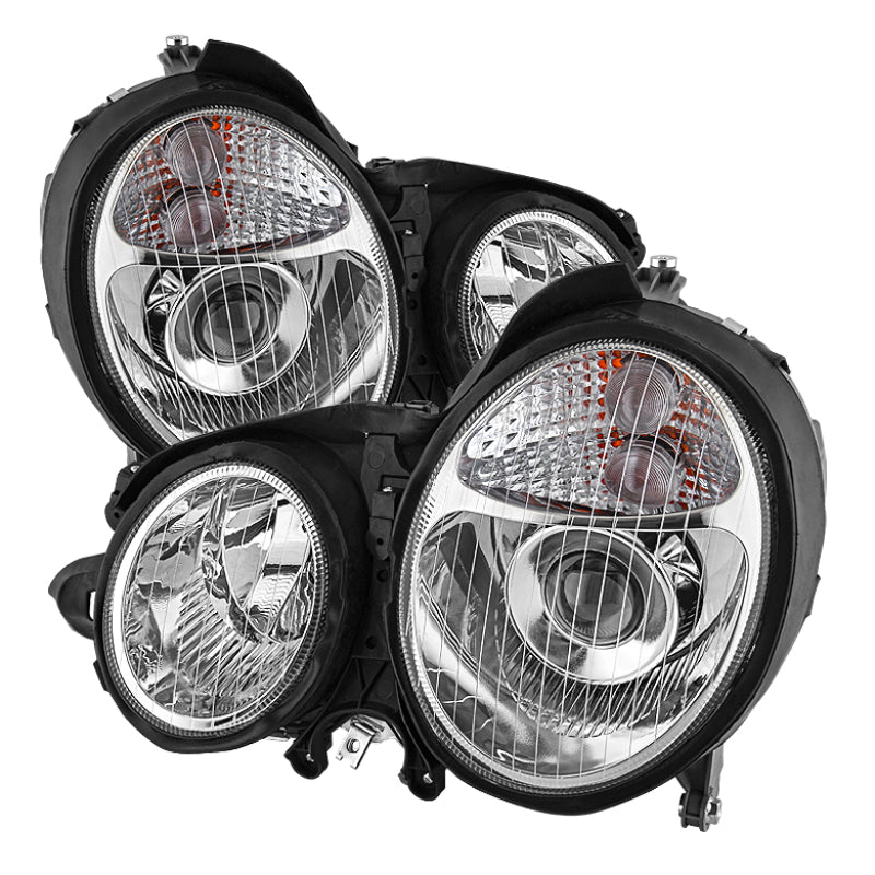 SPYDER Xtune Mercedes Benz W210 E-Class 00-02 Projector Headlights Chrome PRO-CL-MW21099-C 5021984