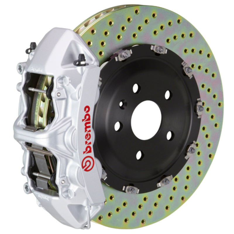 Brembo 24+ BMW M30i/530i XDrive Front GT BBK 6 Piston Cast 380x34 2pc Rotor Drilled - Silver 1N1.9092A3