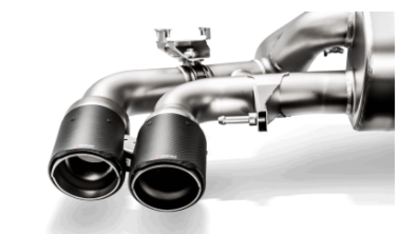 Akrapovic 18+ BMW M5 (F90) Evolution Tail Pipe Set (Carbon) w/ Red/White Akraprovic Logo TP-CT/47/RS