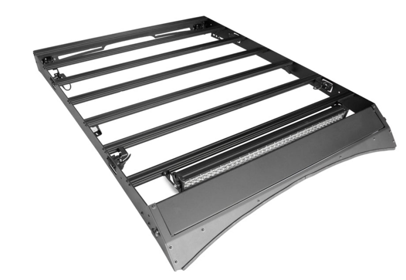 Cali Raised LED Cali Raised 14-21 Toyota Tundra Crew Max Premium Roof Rack - 52In Dual Row Blue Small/No Lights CR3075