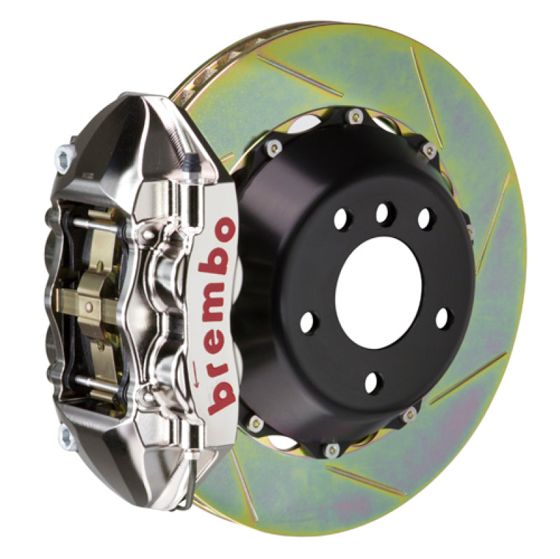 Brembo 16-21 Land Cruiser Rear GTR BBK 4 Piston Billet 380x28 2pc Rotor Slotted Type1 - Nickel 2P2.9051AR