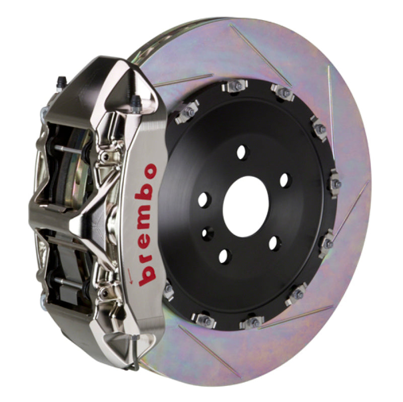 Brembo 10-16 E63 AMG/12-18 CLS63 AMG Fr GTR BBK 6Pist Billet 405x34 2pc Rotor Slot Type1 - Nickel 1N2.9521AR