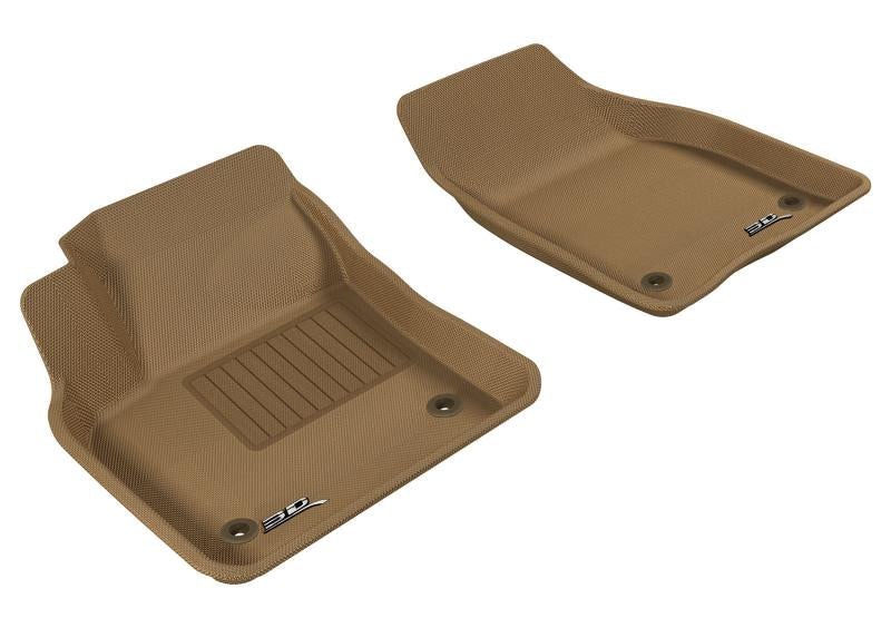 3D MAXpider 2004-2012 Volvo S40 Kagu 1st Row Floormat - Tan L1VV00311502