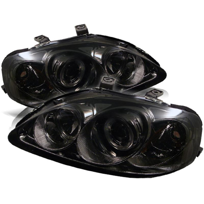 Spyder Honda Civic 99-00 Projector Headlights LED Halo Smoke High H1 Low H1 PRO-YD-HC99-AM-SMC 5010957