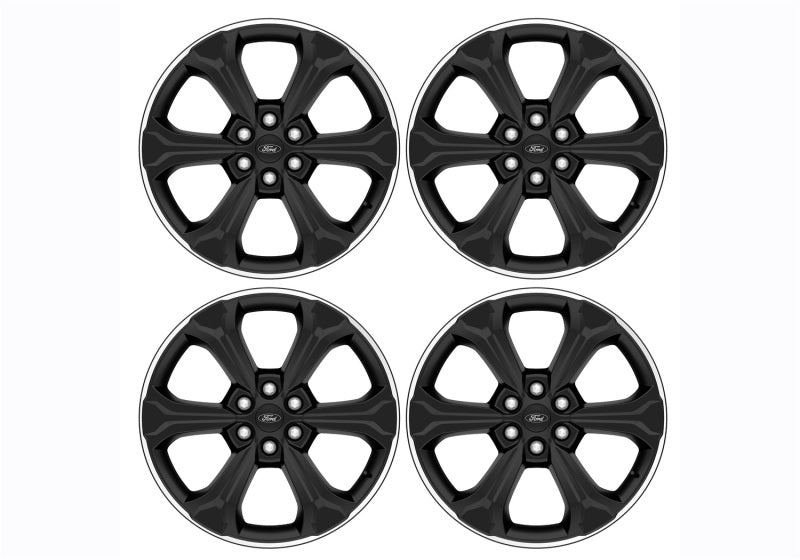 Ford Racing 2024 F-150 22in Wheel Kit - Black w/Machined Face M-1007K-S2295BA