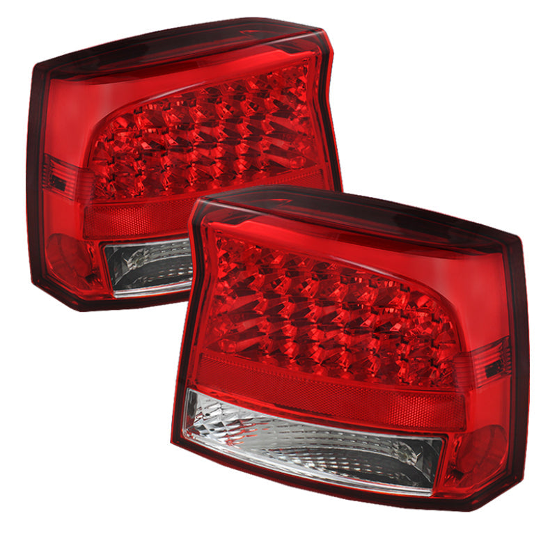SPYDER Xtune Dodge Charger 2009-2010 LED Tail Lights Red Clear ALT-JH-DCH09-LED-RC 5070869