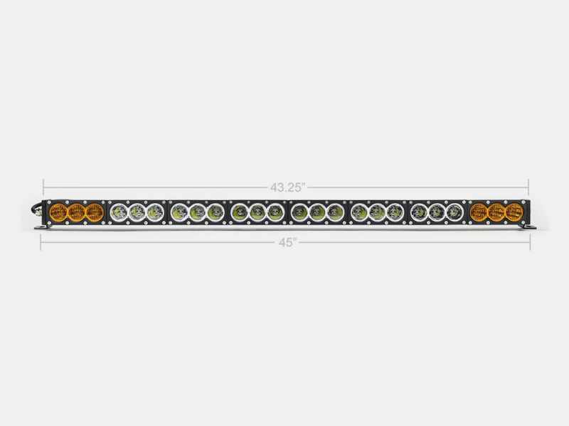 Cali Raised LED Cali Raised 43 Amber/White Dual Function Led Bar - Dual Function Wire Harness/SQ Dual Function Swit CR4123