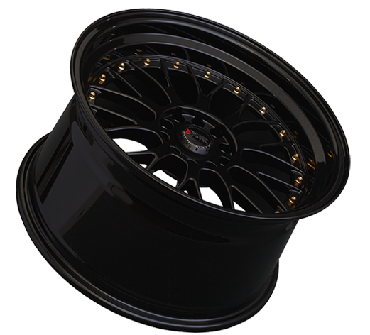 XXR 521 Wheel Black / Gold Rivets 18x8.5 +35 5x100,5x114.3