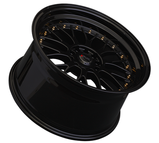 XXR 521 Wheel Black / Gold Rivets 20x10.5 +30 5x4.5,5x120