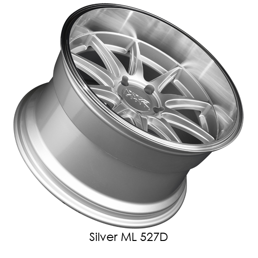 XXR 527D Wheel Silver / Machined Lip 18x9 +35 5x108