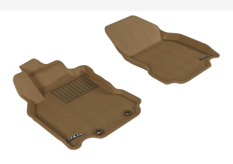 3D MAXpider 2009-2014 Nissan Cube Kagu 1st Row Floormat - Tan L1NS02611502