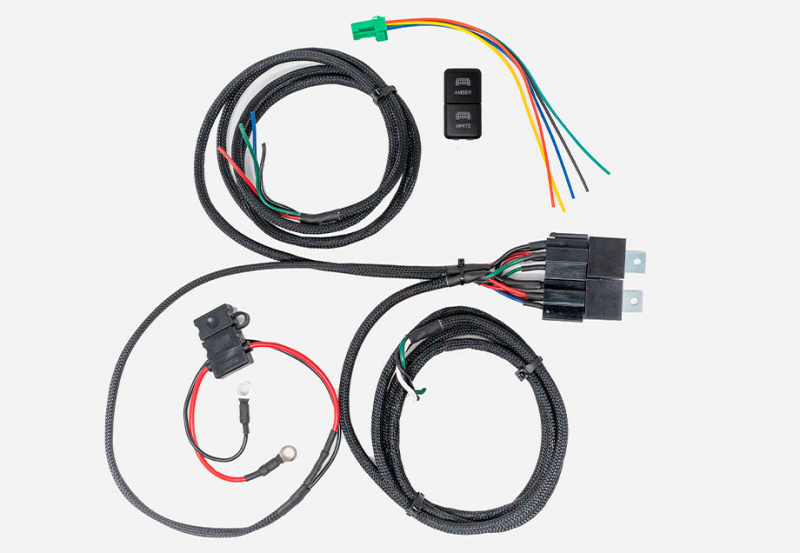 Cali Raised LED Cali Raised Wiring Harness For Dual Function Light Bar - Short Switch CR2446