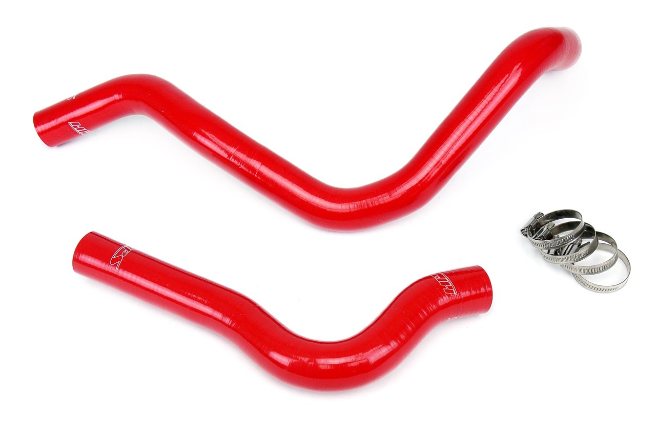 HPS Performance Products HPS Red Reinforced Silicone Radiator Hose Kit Coolant Honda 99-00 Civic Si