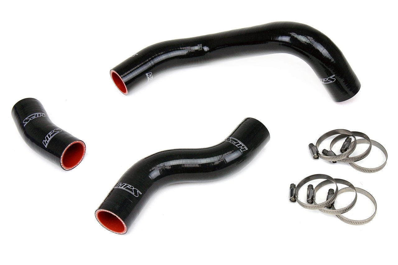 HPS Performance HPS Black Reinforced Silicone Radiator Hose Kit Coolant Subaru 13-16 BRZ