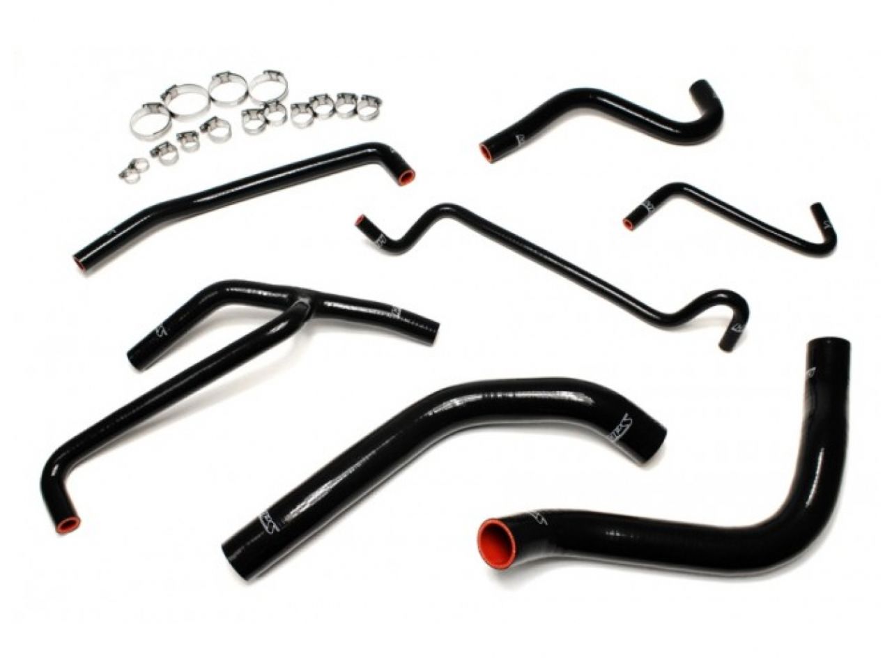 HPS Performance HPS Black Reinforced Silicone Radiator and Heater Hose Kit Coolant Ford 11-14 Mustang 3.7L V6