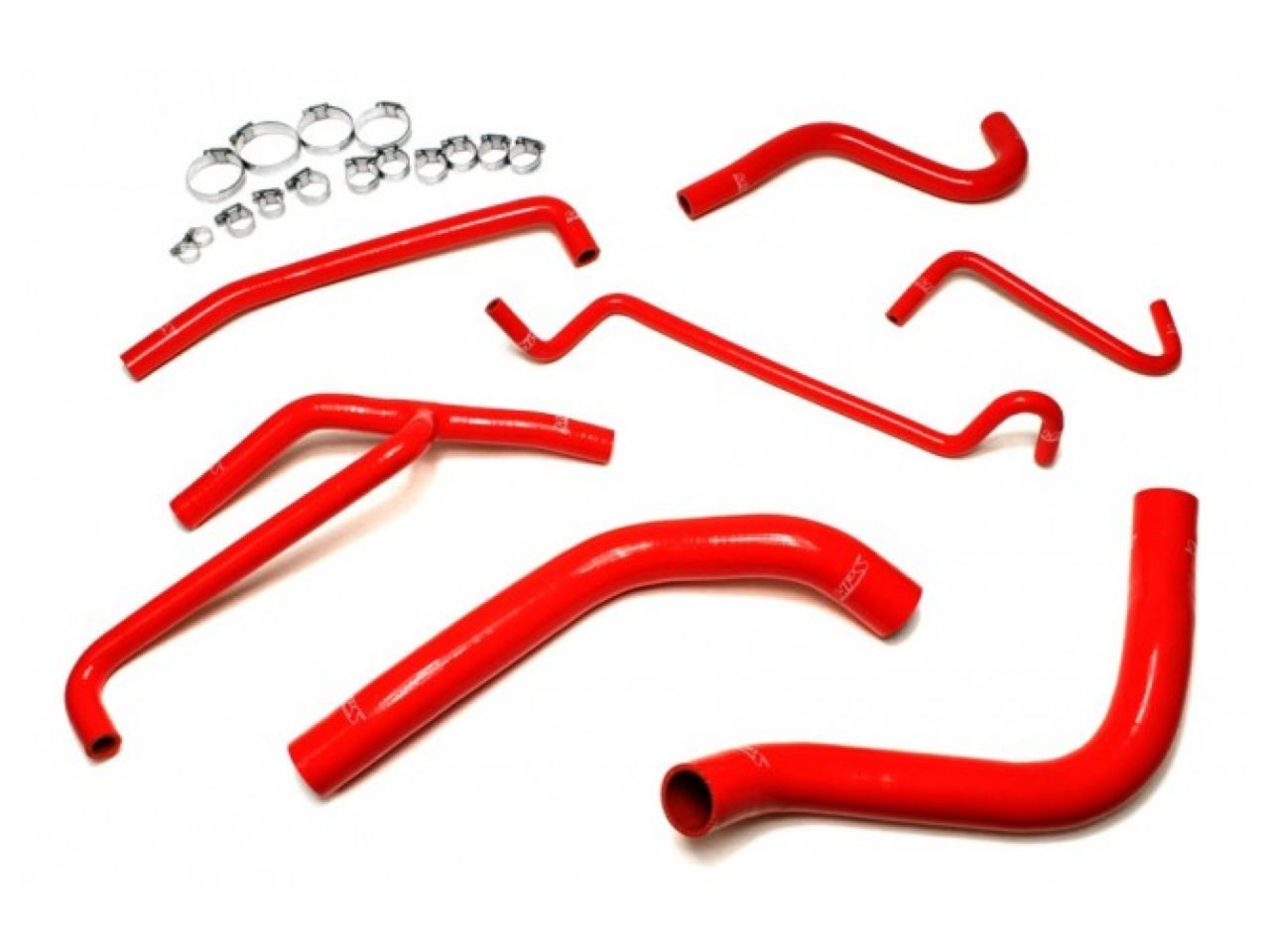 HPS Performance Products HPS Red Reinforced Silicone Radiator and Heater Hose Kit Coolant Ford 11-14 Mustang 3.7L V6