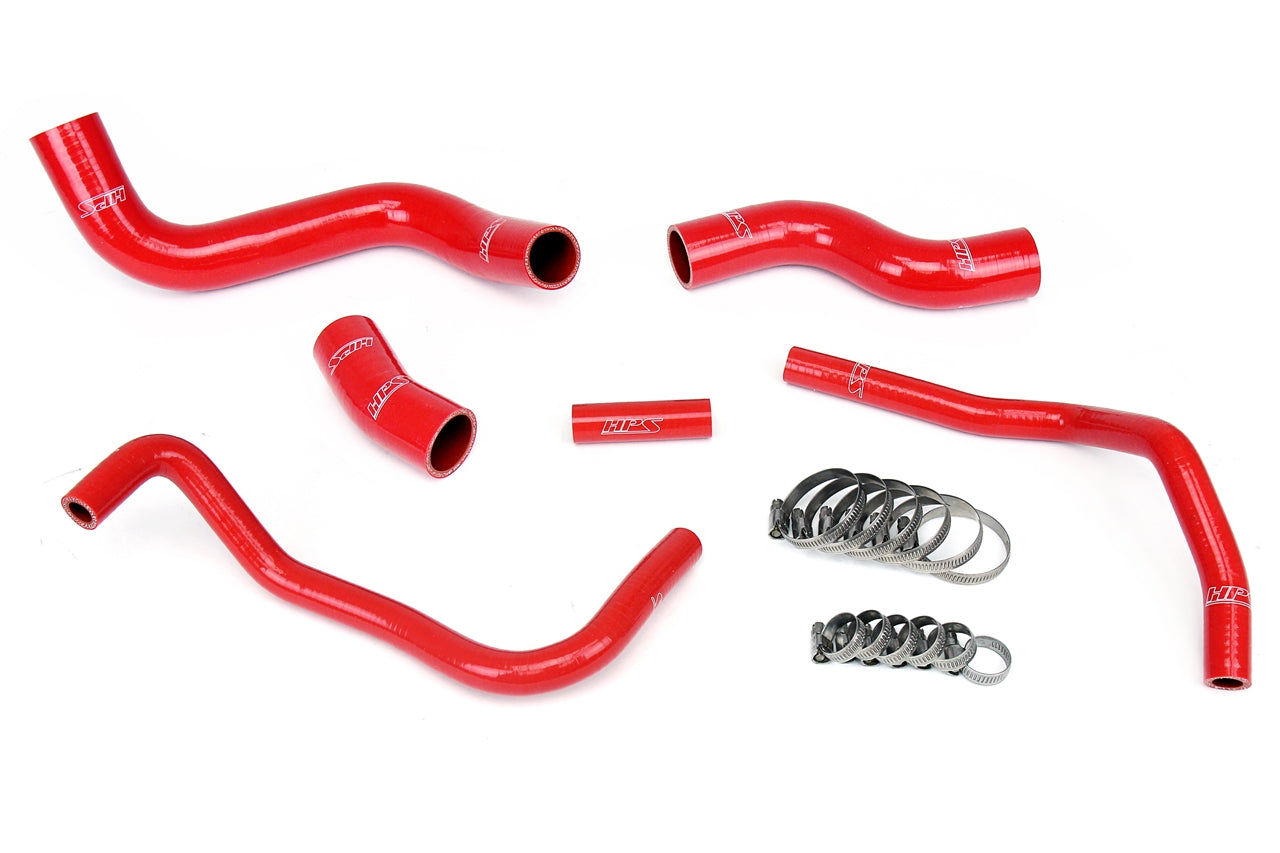 HPS Performance HPS Red Reinforced Silicone Radiator + Heater Hose Kit Subaru 13-16 BRZ