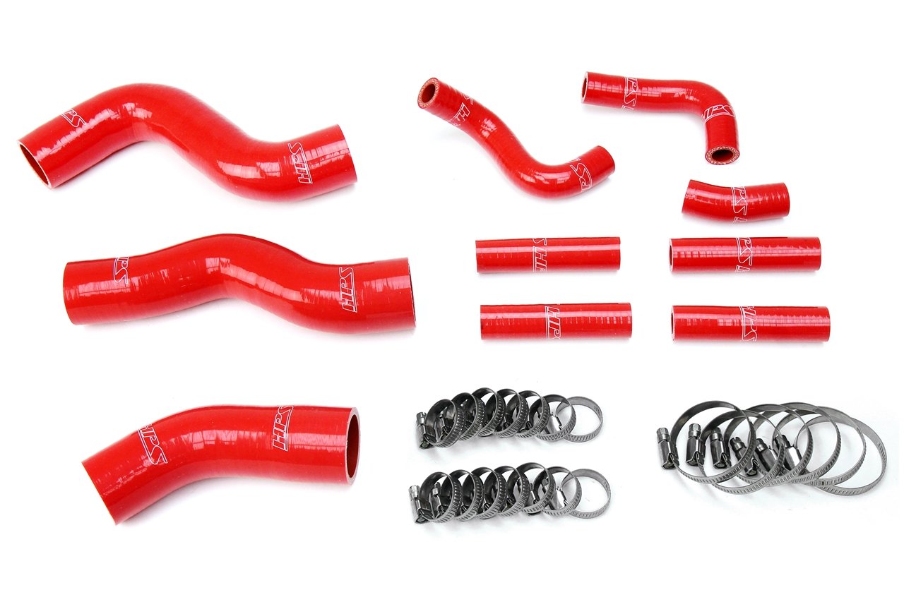 HPS Performance HPS Silicone Radiator + Heater Coolant Hose Kit Toyota 1992-1997 Land Cruiser FJ80 4.5L I6 without rear heater, 57-1441