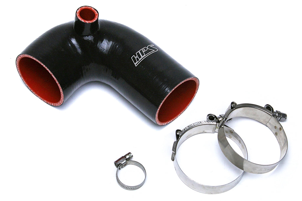 HPS Performance HPS Black Reinforced Silicone Post MAF Air Intake Hose Kit Mazda 06-08 MX-5 Miata NC1