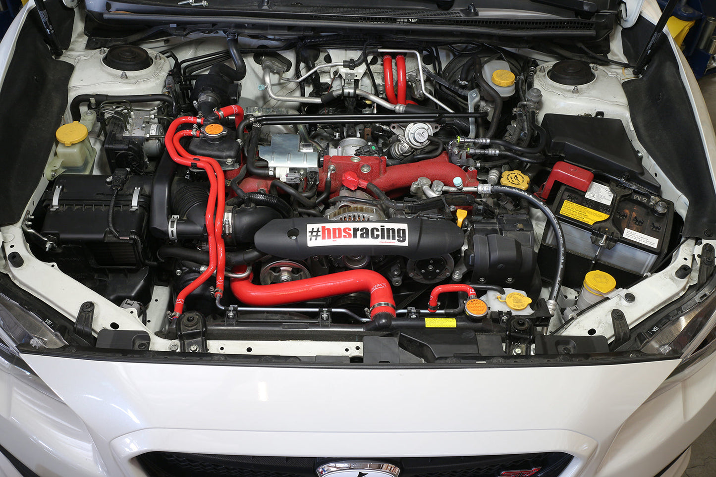 HPS Performance HPS Red Reinforced Silicone Radiator + Heater Hose Kit Subaru 15-16 WRX STI 2.5L Turbo