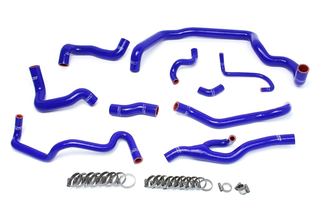 HPS Blue Reinforced Silicone Radiator and Heater Hose Kit Coolant Mini 07-11 Cooper S R56 1.6L Turbo Automatic Trans