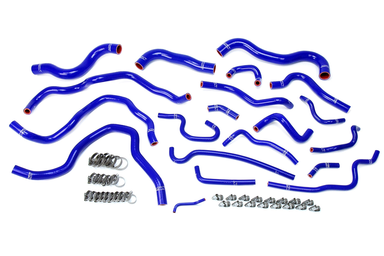 HPS Performance HPS Blue Reinforced Silicone Radiator Heater Coolant Hose Kit Honda 16-18 Civic 2.0L Non Turbo
