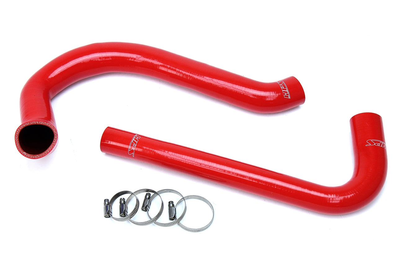 HPS Performance HPS Red Reinforced Silicone Radiator Hose Kit Coolant Jeep 87-95 Wrangler YJ 2.5L