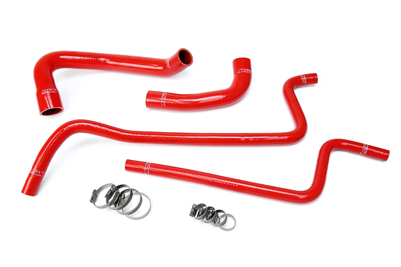 HPS Performance HPS Red Reinforced Silicone Radiator + Heater Hose Kit Jeep 00-01 Wrangler TJ 4.0L Left Hand Drive