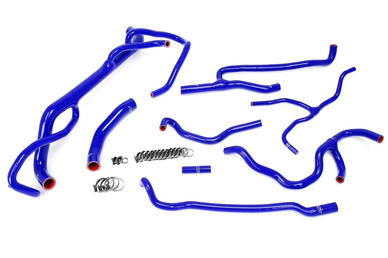 HPS Performance HPS Blue Reinforced Silicone Radiator + Heater Hose Kit Coolant Chevy 16-17 Camaro SS Coupe 6.2L V8