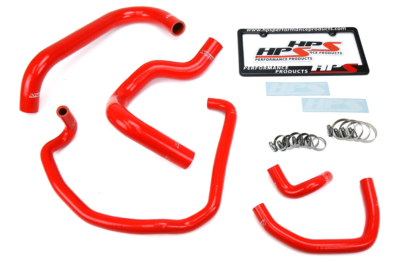 HPS Performance Products HPS Red Reinforced Silicone Radiator + Heater Hose Kit Toyota 95-04 Tacoma 2.4L & 2.7L 4Cyl