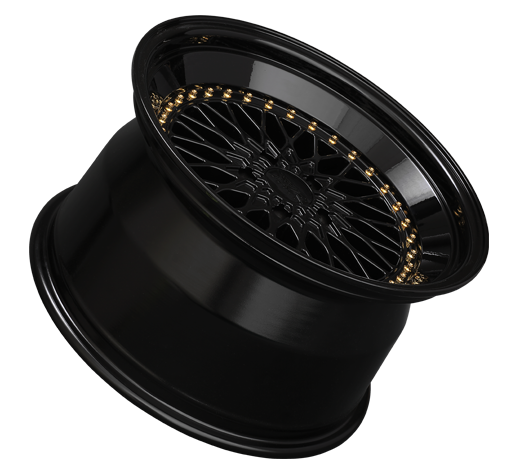 XXR 576 Wheel Black / Gold Rivets 18x9 +30 5x4.5