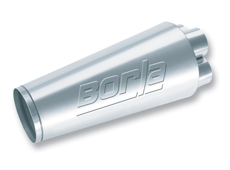 Borla XR-1 Shorty Collector Muffler 2.25in Inlet 4in Outlet 14inx6.75in - Round 40976