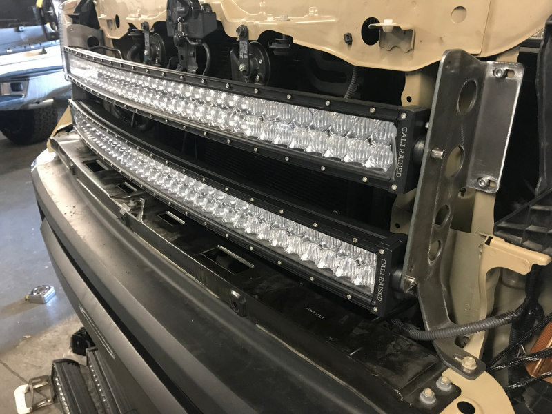 Cali Raised LED Cali Raised 14-21 Toyota Tundra 42 Hidden Grille Curved Led Light Bar Brackets Kit - Combo Beam/No CR2562