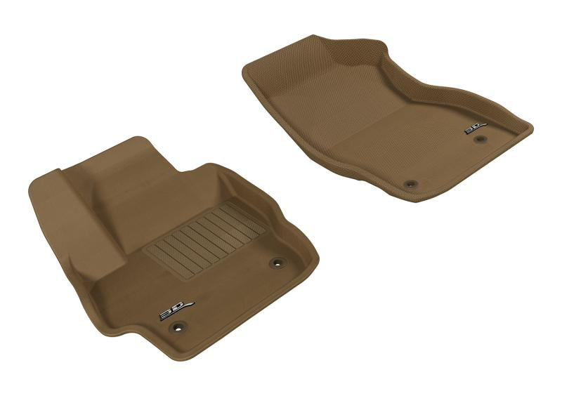 3D MAXpider 2010-2013 Mazda Mazda3 Kagu 1st Row Floormat - Tan L1MZ01311502