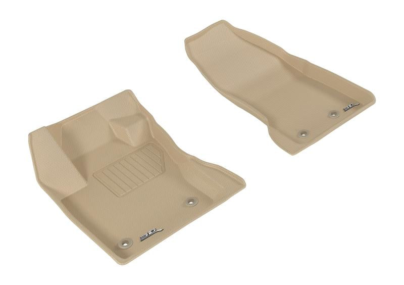 3D MAXpider 2015-2020 Jeep Renegade Kagu 1st Row Floormat - Tan L1JP01311502