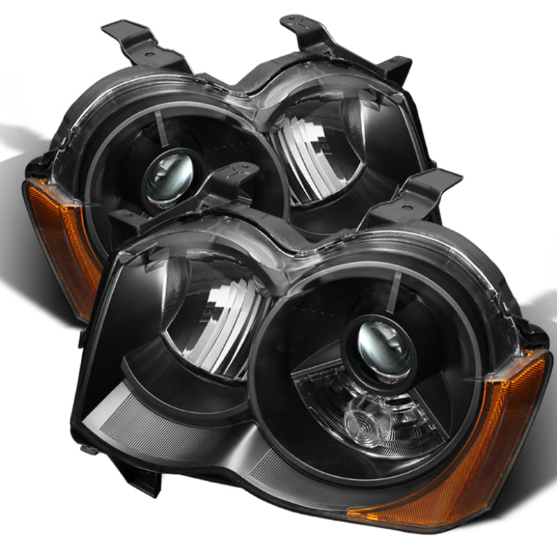 SPYDER Xtune Jeep Grand Cherokee 2008-2010 Crystal Headlights Xenon/Hid Model Only Black HD-JH-JGC08-HID-BK 9023927