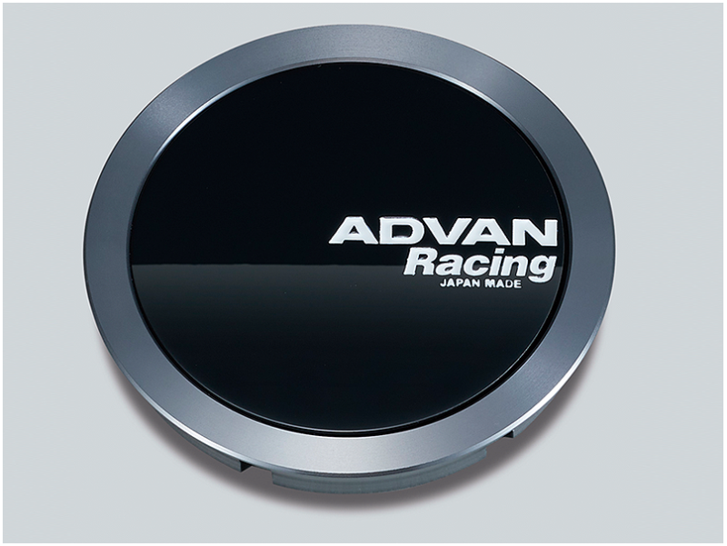 Advan 73mm Flat Centercap - Gloss Black/Hyper Ring+White Letters YV4828