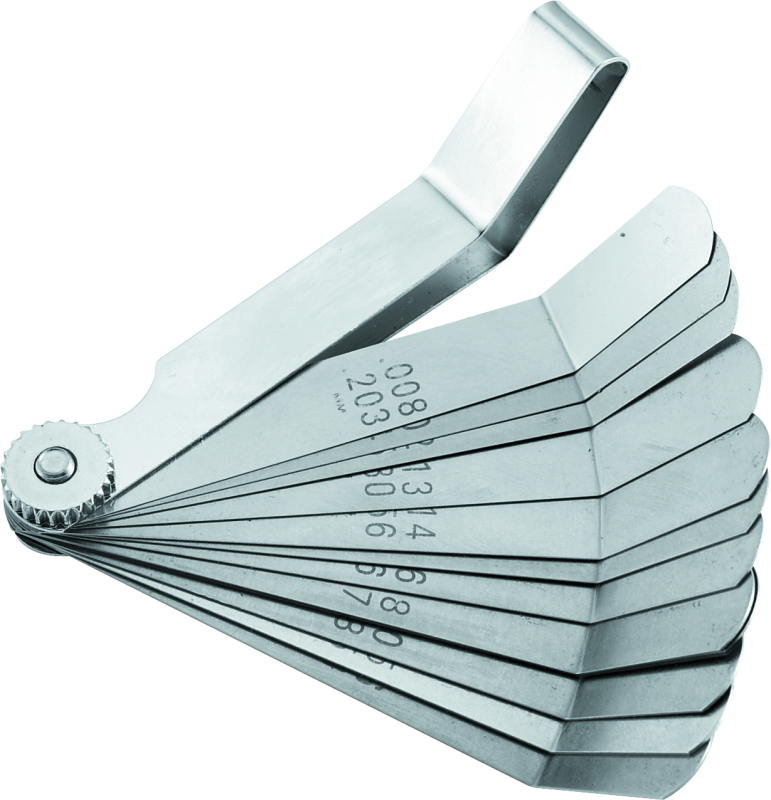 BikeMaster 12-Blade Angled Combination Tappet Feeler Gauge Set - Pack of 3 151525