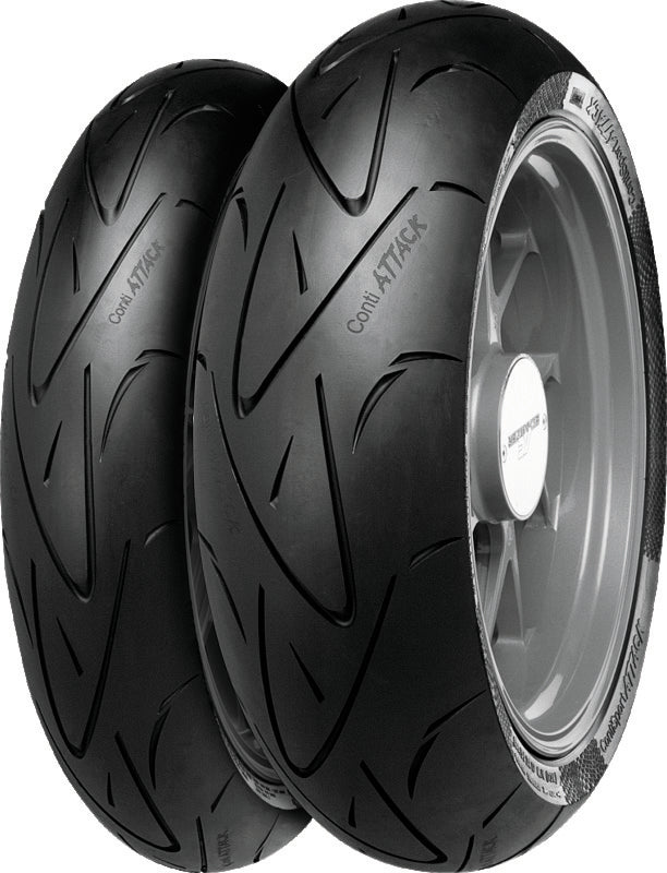 Continental Tire Continental ContiSportAttack Front Tire - 120/70 ZR17 M/C 58(W) TL 02443990000