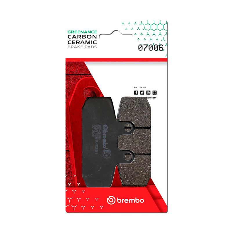 Brembo OE Aprilia Scarabeo/Aprilia Sportcity/Gilera Coguar Carbon Ceramic Brake Pad - Front 07006