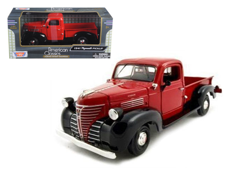 1941 Plymouth Pickup Red 1/24 Diecast Model Car by Motormax free shipping USA