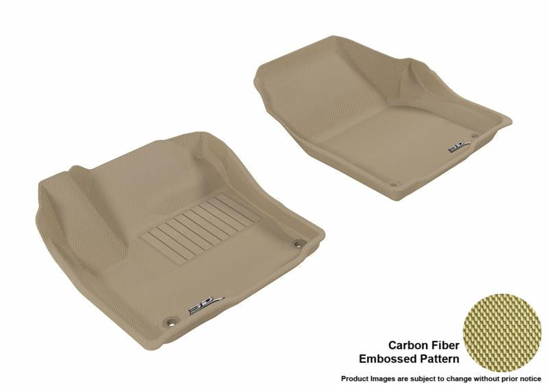 3D MAXpider 2012-2020 Land Rover Range Rover Evoque Kagu 1st Row Floormat - Tan L1LR00611502