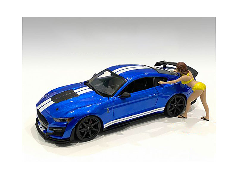 Stephanie Bikini Car Wash Girl Figurine for 1/18 Scale Models by American Diorama free shipping USA
