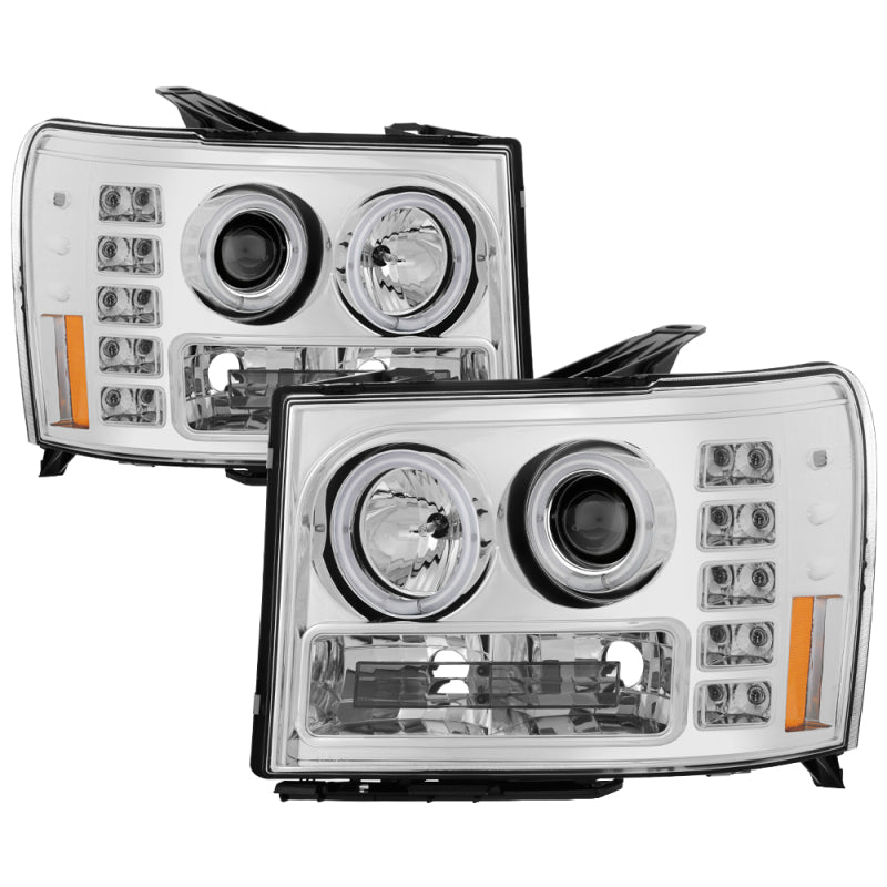 SPYDER GMC Sierra 1500/2500/3500 07-13 Projector Headlights CCFL Halo- LED Chrome PRO-YD-GS07-CCFL-C 5030191